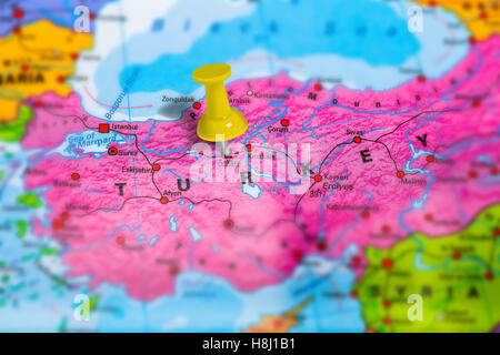 Ankara Turkey map Stock Photo