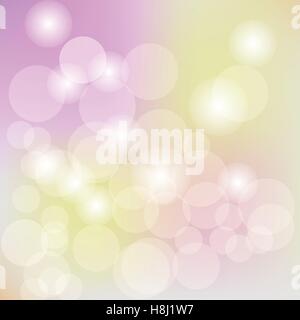 Pastel bokeh light background, abstract blurred background. Vector illustration eps 10 Stock Vector