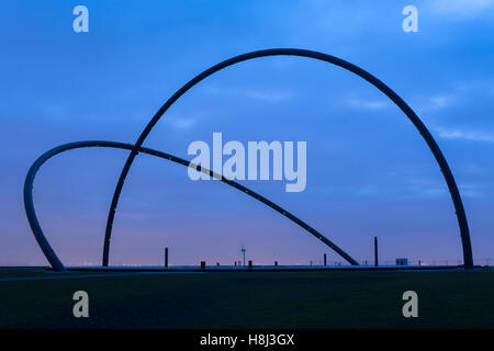 Germany,  Ruhr area, Herten, the 50 meter high arches of the horizon observatory on the heap Hoheward. Stock Photo