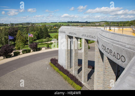 American WW2 memorial Battle of the Bulge in Ardennes at Bastogne, Belgium Stock Photo