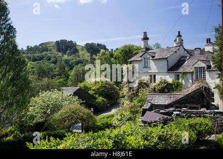 Rydal Hall, once owned by William Wordsworth alongside Rydal Water, in the English Lake District, Cumbria. Stock Photo
