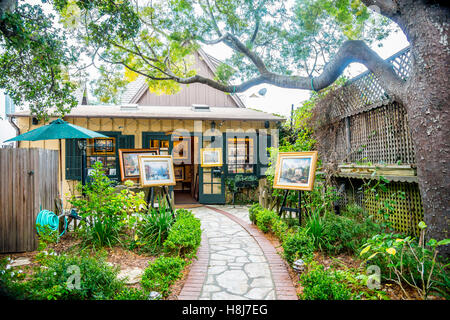 Streets of Carmel-by-the-Sea California Stock Photo