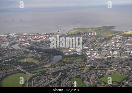 Aerial view of Aberdeen, Scotland Stock Photo