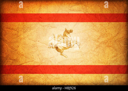 old vintage flag of tuscany region in italy Stock Photo