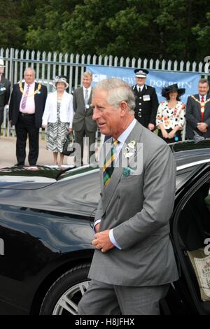 TRH The Prince of Wales and Duchess of Cornwall attend the Great Yorkshire Show, Harrogate July 2011 Stock Photo