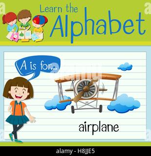 Flashcard letter A is for aeroplane Stock Vector Image & Art - Alamy