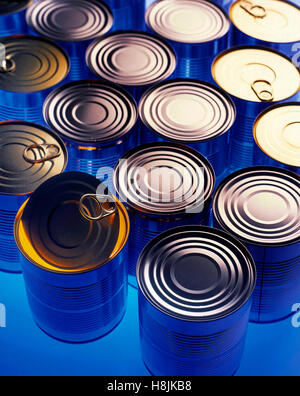 set of cans Stock Photo