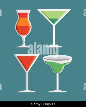 Coktail bar drink Stock Vector