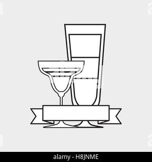 Coktail bar drink Stock Vector