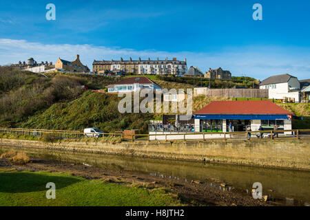 Camfields a popular cafe by the beach and the park in Saltburn by the Sea Stock Photo