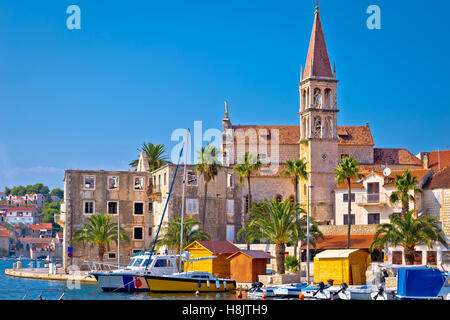 Town of Milna historic skyline, Island of Brac, Dalmatia, Croatia Stock Photo