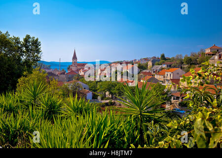 Town of Milna coast view, Island of Brac, Dalmatia, Croatia Stock Photo