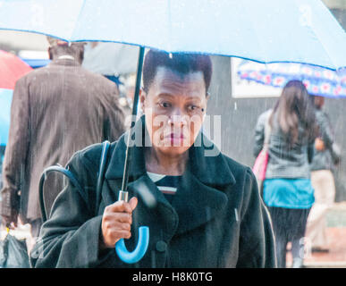 People in the city streets of Durban Stock Photo