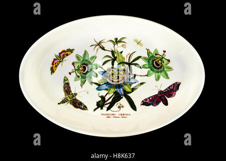 Portmeirion Botanic Garden 'Blue Passion Flower' (Passiflora Caerulea) casserole dish designed by Susan Williams-Ellis Stock Photo