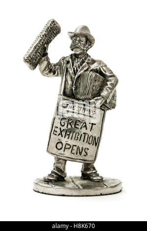 Vintage pewter figurine by Royal Hampshire commemorating The Great Exhibition of 1851 Stock Photo
