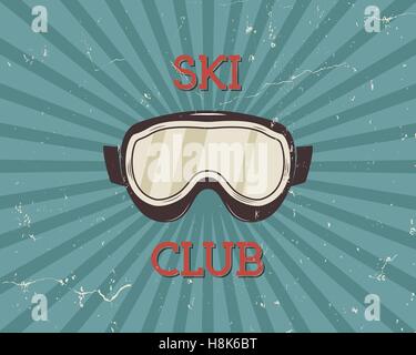 Retro summer or winter holiday poster, background. Travel and vacation brochure. Camping promotional banner. Vintage mountains, ski, snowboard vector design concept, elements. Motivational lettering Stock Vector