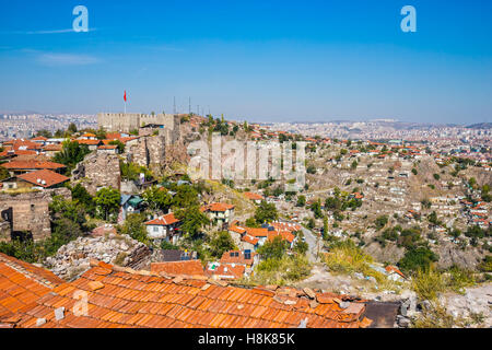 Ankara Castle in Ankara, capital city of Turkey Stock Photo