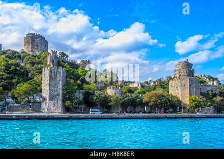 View of Rumeli Fortress, Istanbul, Turkey. Stock Photo