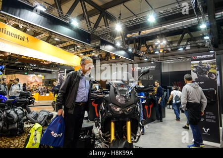 Milan, Italy. 12th Nov, 2016. EICMA 2016 International Bycicle and Motorcycle Exhibition, Milan 8 to 13 November 2016. Credit:  Roberto Silvino/Pacific Press/Alamy Live News Stock Photo