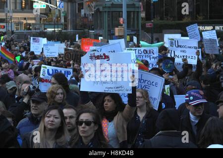 Continued Protest Actions Against Donald Trump in New York, NY, USA Stock Photo