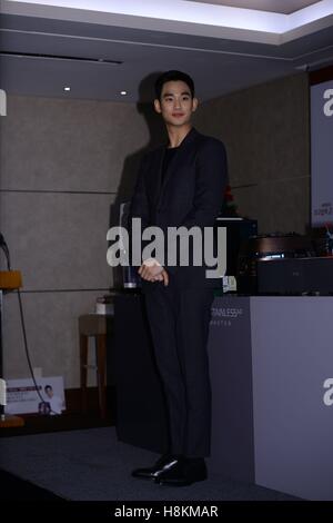 Seoul, Korea. 14th Nov, 2016. Kim Soo Hyun attends CUCKOO promotion conference in Seoul, Korea on 14th November, 2016.(China and Korea Rights Out) © TopPhoto/Alamy Live News Stock Photo