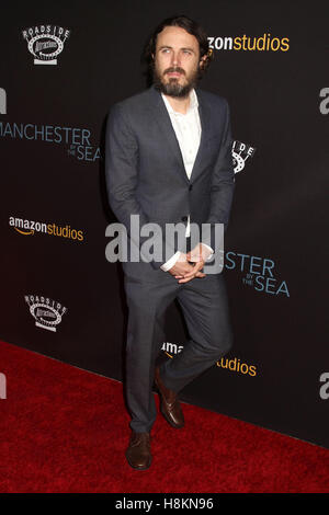 Beverly Hills, CA, USA. 14th Nov, 2016. 14 November 2016 - Beverly Hills, California - Casey Affleck. ''Manchester By The Sea'' Los Angeles Premiere held at The Academy of Motion Picture Arts & Sciences. Photo Credit: Byron Purvis/AdMedia Credit:  Byron Purvis/AdMedia/ZUMA Wire/Alamy Live News Stock Photo