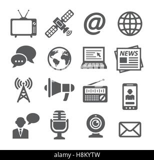 Media Icons Stock Vector