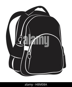 Backpack on white background Stock Vector