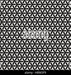 Vector Seamless Black and White Mosaic Triangular Shapes Pattern. Abstract Geometric Background Design Stock Vector