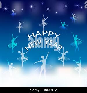 Happy New Year lettering greeting card Stock Vector
