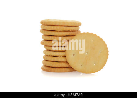 small round cheese cracker Stock Photo