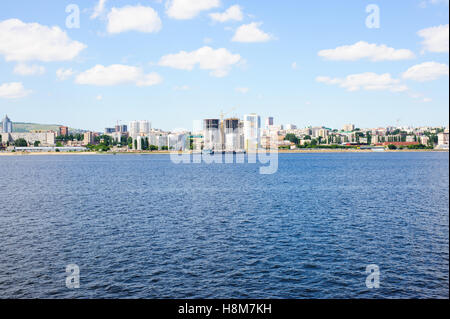 Saratov, Russia- June 28, 2016. Volga river embankment in Saratov town, Russia Stock Photo