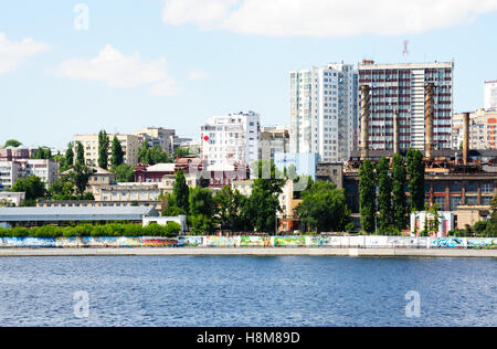 Saratov, Russia- June 28, 2016. Volga river embankment in Saratov town, Russia Stock Photo