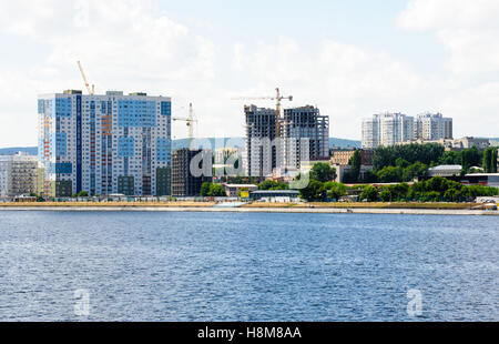 Saratov, Russia- June 28, 2016. Volga river embankment in Saratov town, Russia Stock Photo