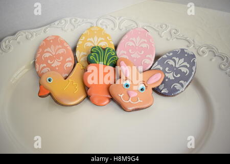 Easter themed gourmet cookies Stock Photo