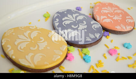 Easter themed gourmet cookies Stock Photo