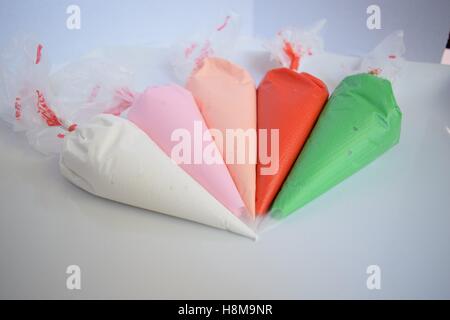 Decorators Icing in bags Stock Photo