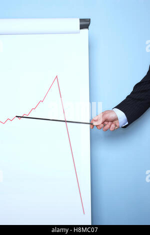 Businessman presenting growing graph Stock Photo - Alamy