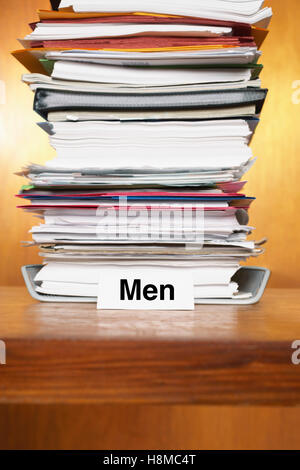 Overflowing Inbox for men Stock Photo