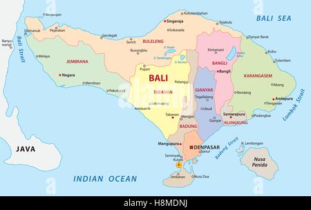Bali Administrative Map H8mdnj 