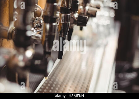 Close-up of beer pump in a row Stock Photo