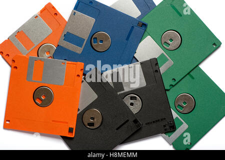 Heap of floppy disks Stock Photo