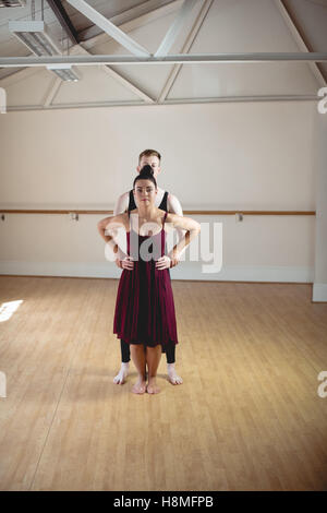 Ballet partners practicing ballet dance Stock Photo