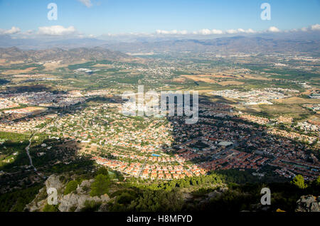 Aerial view of Alhaurin de la Torre, village, town in Southern Spain. Stock Photo