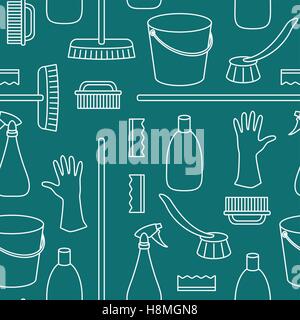 of household cleaning objects Stock Vector