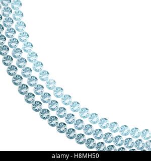 White background with blue diamonds Stock Vector