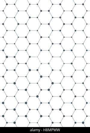 Connection structure. Geometric abstract background. Medicine, science and technology. Vector illustration for your design. Stock Vector