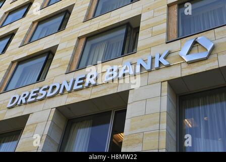 Logo Dresdner Bank in Dresden, Aug. 24,, 2016. | usage worldwide Stock Photo