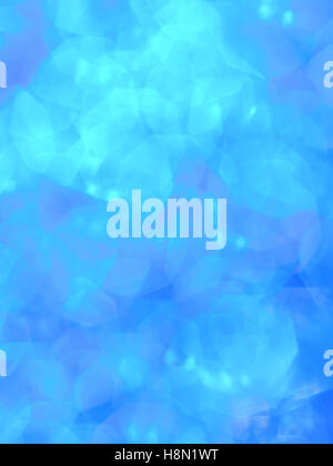 Blue defocused glitters background with bokeh Stock Photo