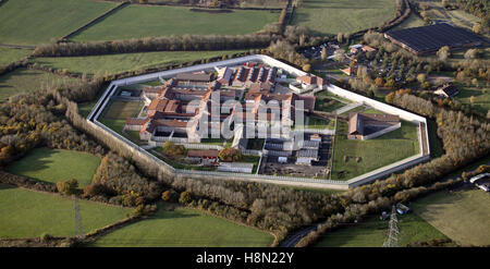 aerial view of HMP Bullingdon Prison near Bicester, Oxfordshire, UK ...